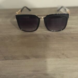 Versace Collection Black Sunglasses with Gold Accents